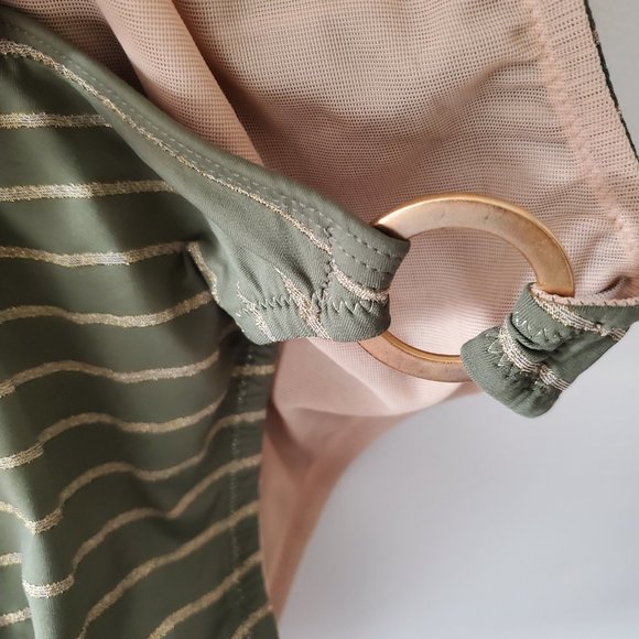 Gap Bathing Suit, Size XS, in Green and Gold - Picture 3 of 4